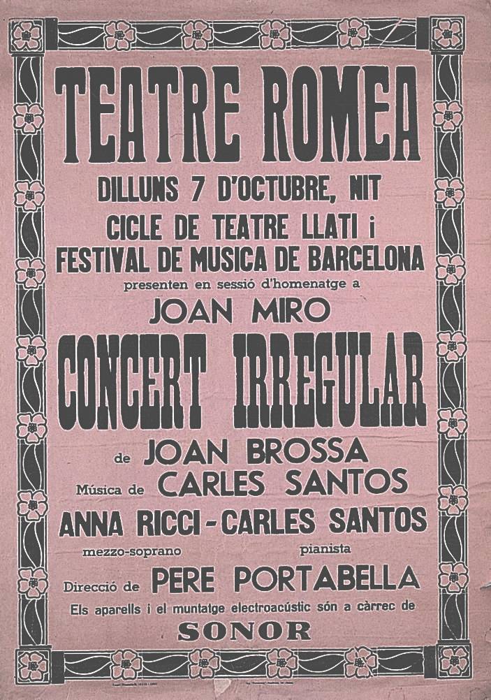 Cartell del Concert irregular, 1967